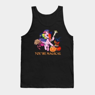 You're Magical T Shirt Cute Unicorn Witch Halloween Shirt Tank Top